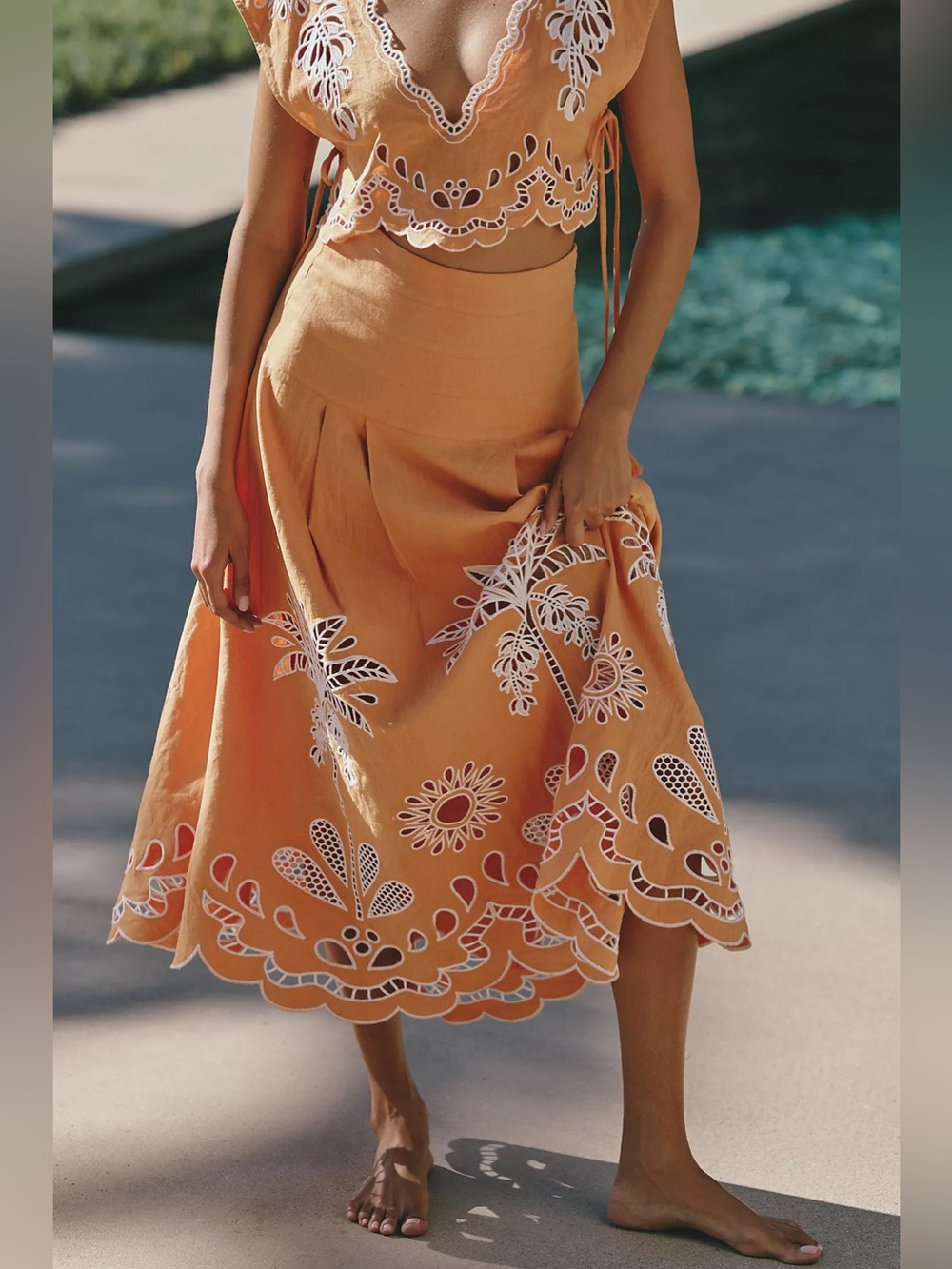Farm Rio Tropi Camel Maxi Skirt - Picture 2 of 8